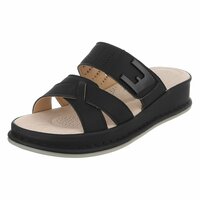 Dames medi comfort slippers - zwart