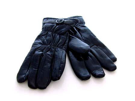 Handschoenen dames imitatieleder - zwart