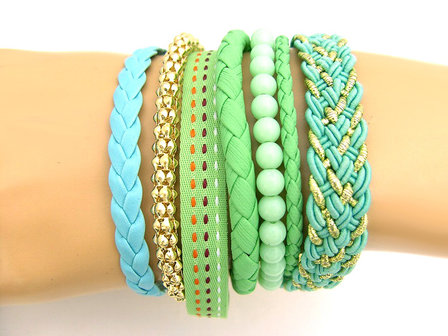 Brazilian bracelet / Hipanema Style Ibiza armband - groen