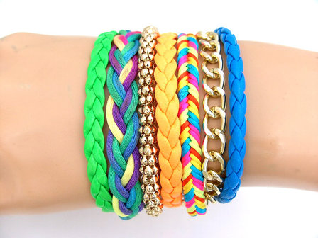 Brazilian bracelet / Hipanema Style Ibiza armband - multicolor