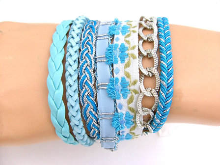 Brazilian bracelet / Hipanema Style Ibiza armband - blauw