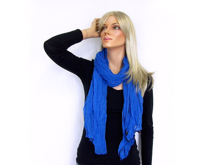 Sjaal uni - blauw