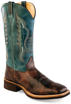 Heren western laarzen / cowboy boots echt leder - blue brown