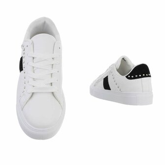 Dames sneakers / lage gympen - wit / zwart