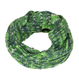 Dames kolsjaal / loop sjaal multicolor - groen / leger