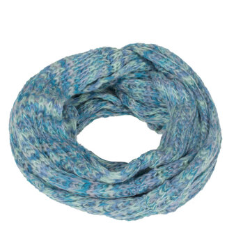 Dames kolsjaal / loop sjaal multicolor - blauw / grijs