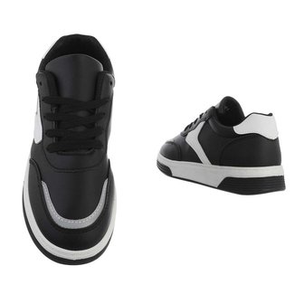 Dames sneakers / lage gympen - zwart / wit