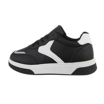 Dames sneakers / lage gympen - zwart / wit