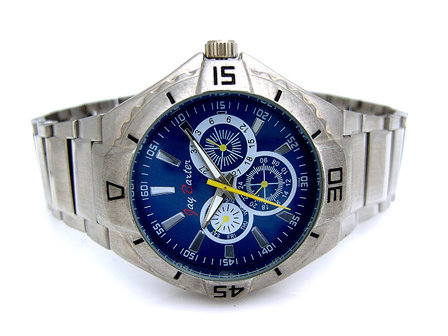 Jay Baxter herenhorloge met stalen band - blauw