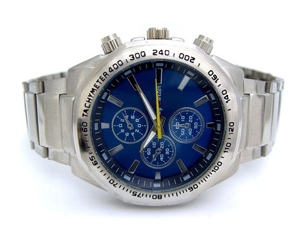 Jay Baxter herenhorloge met stalen band - blauw