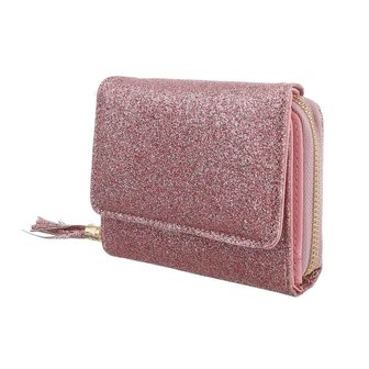 Dames portemonnee met glitter - roze