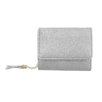 Dames portemonnee met glitter - zilver