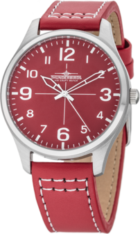 Thunderbirds Basic herenhorloge met lederen band - rood