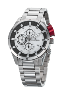 Thunderbirds FightingSteelPro chronograph herenhorloge met stalen band - zilver