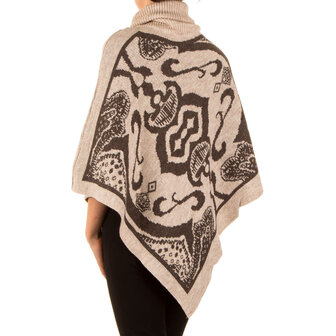 Poncho met Mandarijns design - beige