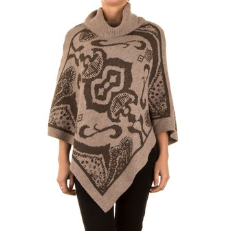 Poncho met Mandarijns design - kaki