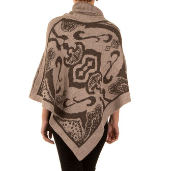 Poncho met Mandarijns design - kaki