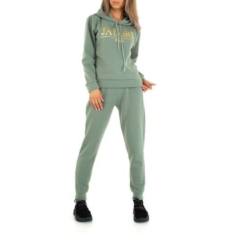 Dames comfy huispak / joggingpak 2-delig - groen