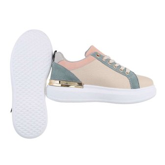 Dames sneakers / lage multicolor gympen - groen / roze - Lunamex Jewelry \u0026  Watches