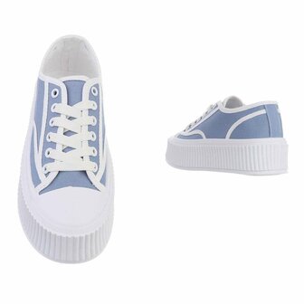 Dames sneakers / gympen met dikke zolen - blauw