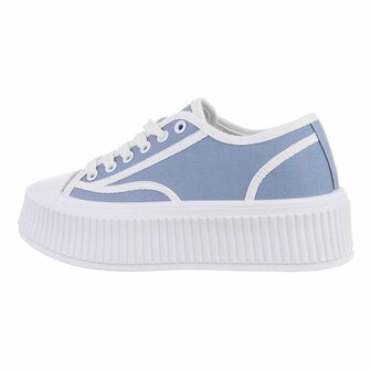 Dames sneakers / gympen met dikke zolen - blauw