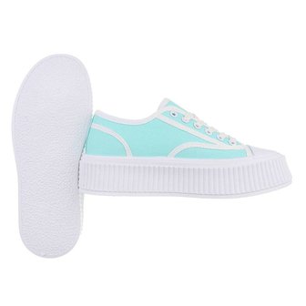 Dames sneakers / gympen met dikke zolen - turquoise