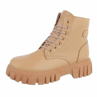 Dames veterboots / laarsjes met veters - bruin