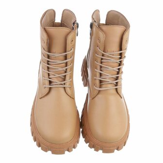 Dames veterboots / laarsjes met veters - bruin