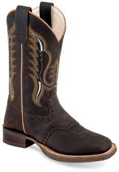 Kinder western laarzen / cowboy boots echt leder - brown truffle