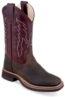 Kinder western laarzen / cowboy boots echt leder - red brown