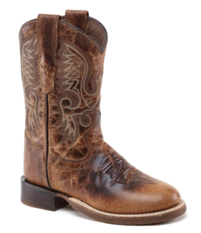 Kinder western laarzen / cowboy boots echt leder - brown lasy vintage