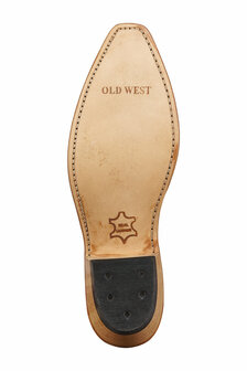 Dames western laarzen / cowboy boots echt leder - black tan