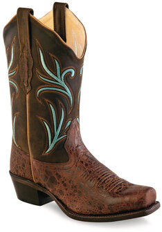Dames western laarzen / cowboy boots echt leder - brown truffle