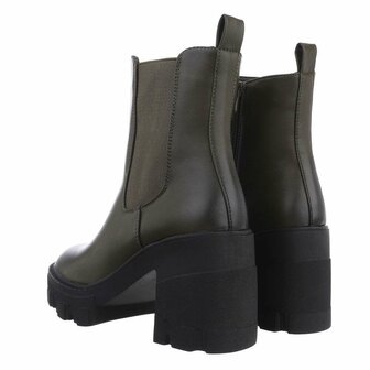 Dames enkellaarzen / chelsea boots laarsjes - groen