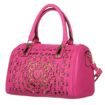 Dames tas / handtas middelgroot - fuchsia