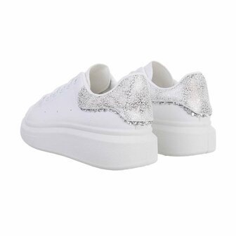 Dames sneakers - wit / zilver