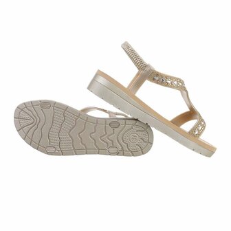 Dames sandalen met strass - goud