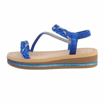 Kobalt blauwe sandalen cheap