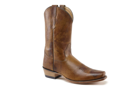 Heren western laarzen / cowboy boots echt leder - brown hand painted