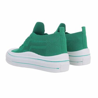 Dames instap sneakers / slip-on gympen - groen