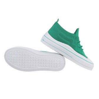 Dames instap sneakers / slip-on gympen - groen