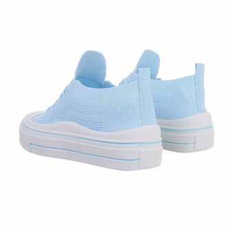 Dames instap sneakers / slip-on gympen - lichtblauw