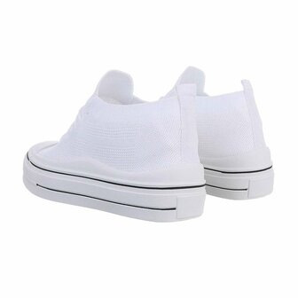 Dames instap sneakers / slip-on gympen - wit