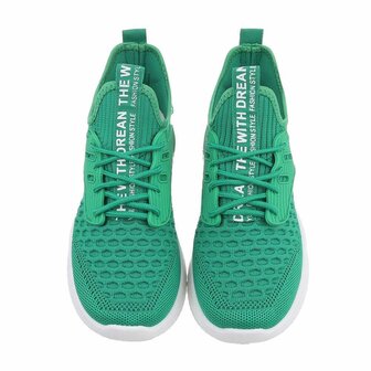 Dames instap sneakers / slip-on instappers - groen