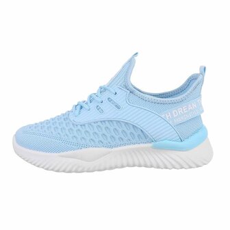 Dames instap sneakers / slip-on instappers - lichtblauw