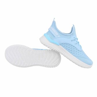 Dames instap sneakers / slip-on instappers - lichtblauw