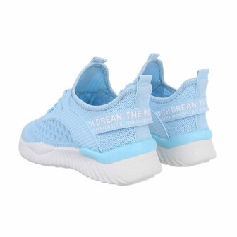 Dames instap sneakers / slip-on instappers - lichtblauw