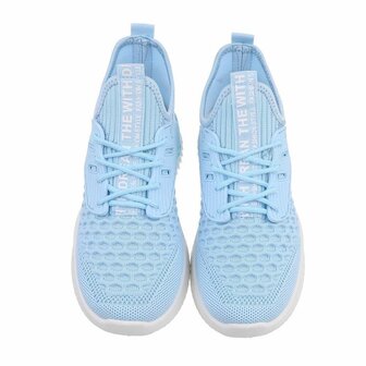 Dames instap sneakers / slip-on instappers - lichtblauw