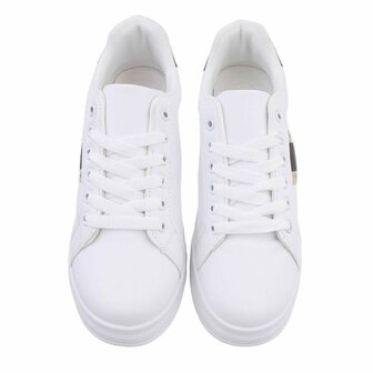 Dames sneakers / lage gympen - wit / zwart