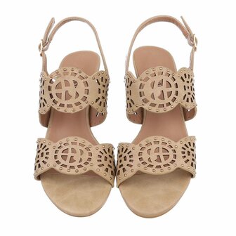 Dames hakken / open pumps - beige